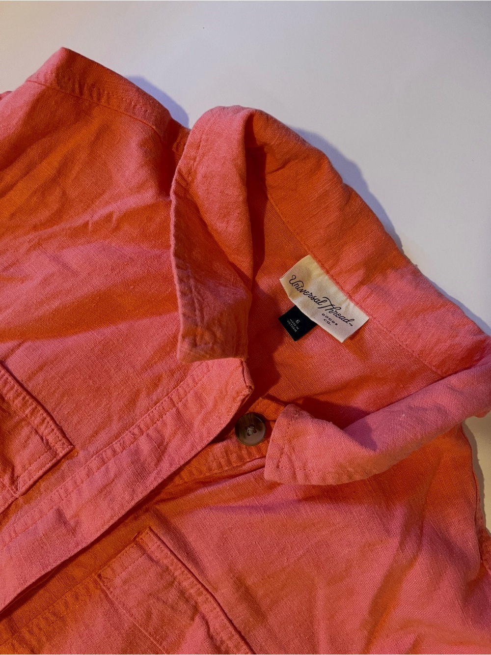 Target Universal Thread Coral Pink Romper Jumpsuit size 6 - Picture 5 of 6